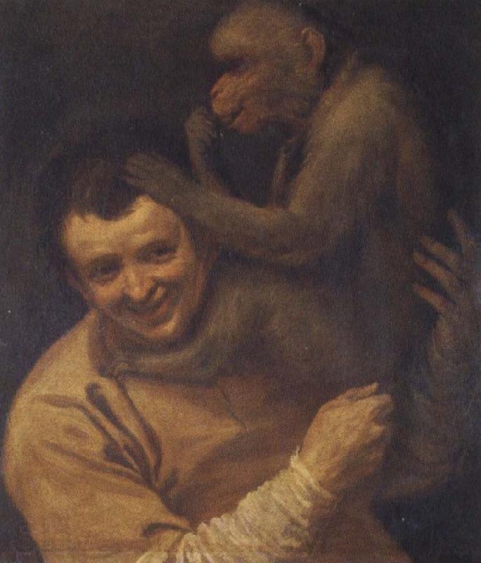 Annibale Carracci With portrait of young monkeys Spain oil painting art